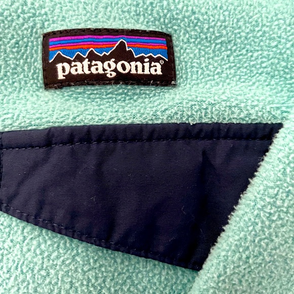 Patagonia Size S (6/7) Micro D Snap-T Fleece Jacket - Turquoise Blue - Picture 2 of 4